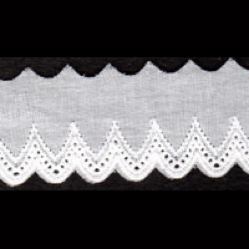 Essential Trimmings Cotton Lace Trim White