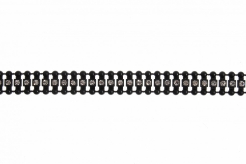 Essential Trimmings Diamante Trim Black
