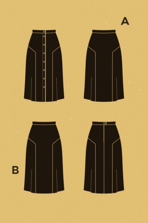 Deer and Doe Paper Sewing Pattern Azara Skirt