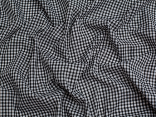 Minerva Core Range 1/8 inch Check Gingham Fabric Black