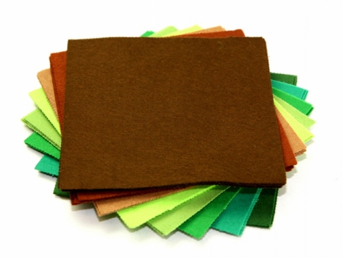 Acrylic Felt Fabric Packs Browns & Greens