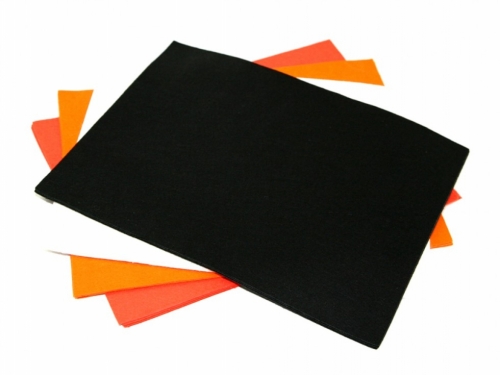 Acrylic Felt Fabric Packs Blacks Whites Oranges