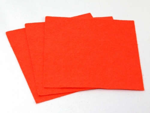 Minerva Core Range Self Adhesive 18inch Felt Fabric Sheets Pumpkin Orange