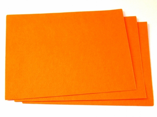 Minerva Core Range Self Adhesive 9x12inch Felt Fabric Sheets Super Bright Orange
