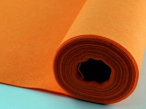 Minerva Core Range Self Adhesive Mini Felt Fabric Roll Super Bright Orange