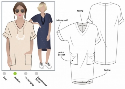 Style Arc Paper Sewing Pattern Adeline Dress