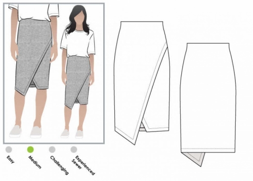 Style Arc Paper Sewing Pattern Halle Stretch Skirt