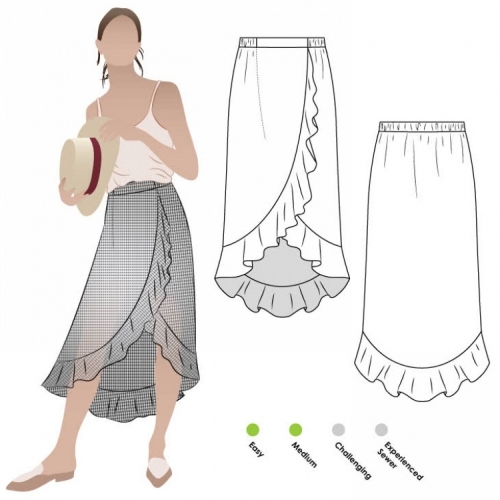 Style Arc Paper Sewing Pattern Ariel Wrap Skirt