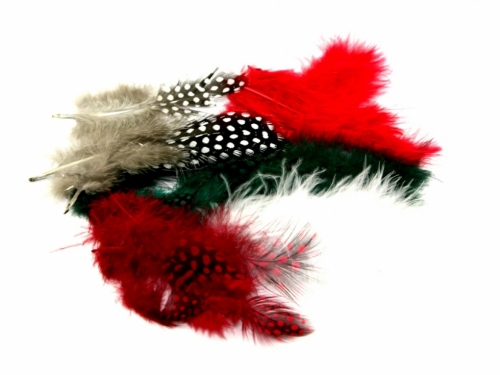 Marabou Guinea Feathers Christmas