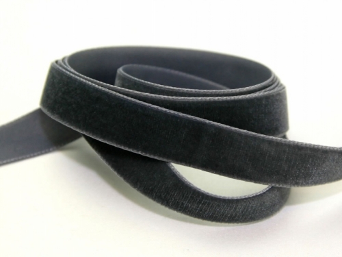 Berisfords Velvet Ribbon Mini Roll 9689 Gris-fonce