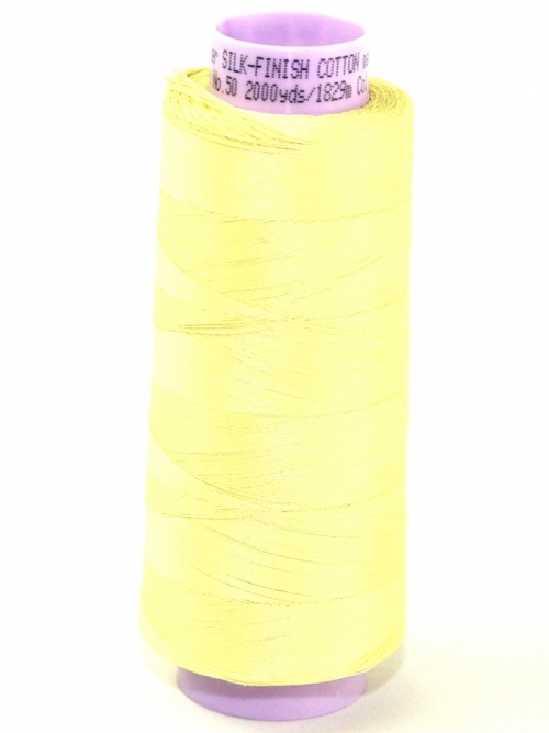 Mettler No 50 Silk Finish Quilting Thread 1412 Lemon Frost
