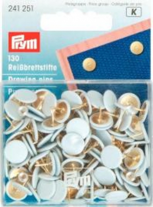 Prym Mild Steel Drawing Pins White