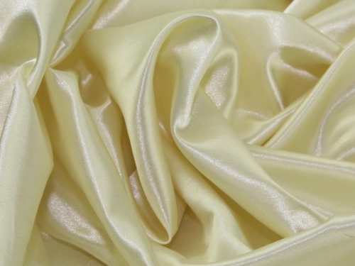 Deadstock Satin Back Dupion Fabric Cream Lemon