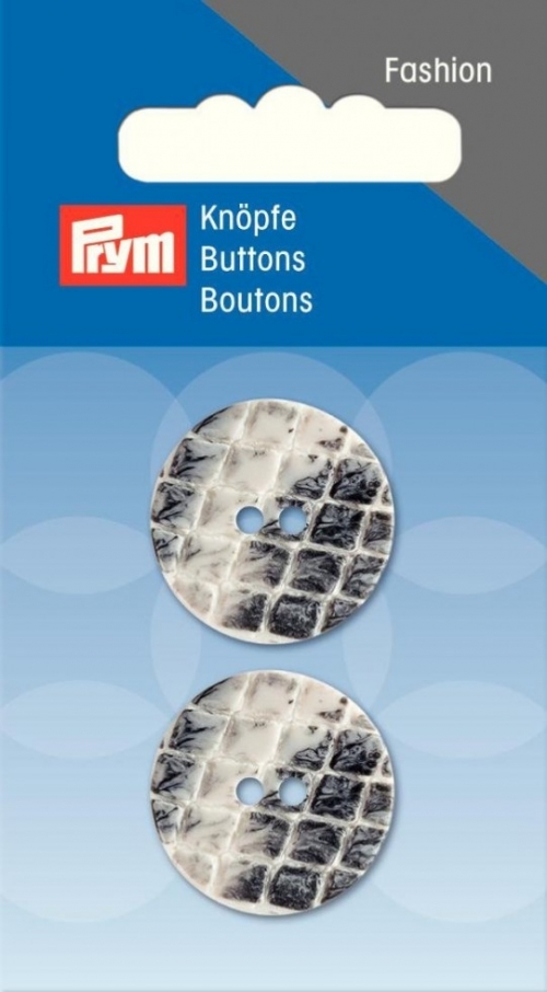 Prym Snake Round Buttons Grey