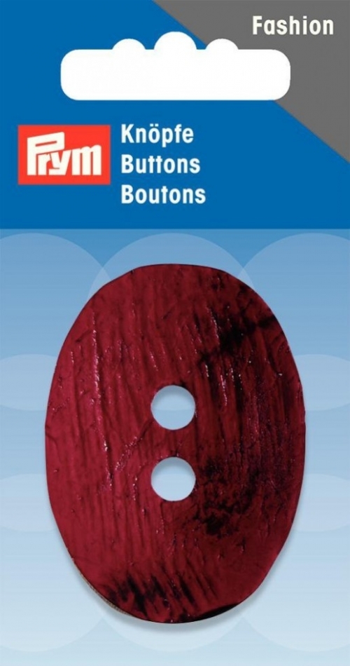 Prym Oval Coconut Buttons Dark Red