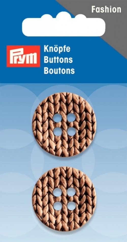 Prym Knitted Texture Buttons Beige