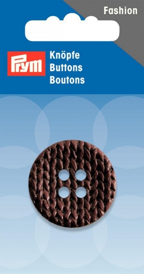 Prym Knitted Texture Buttons Brown
