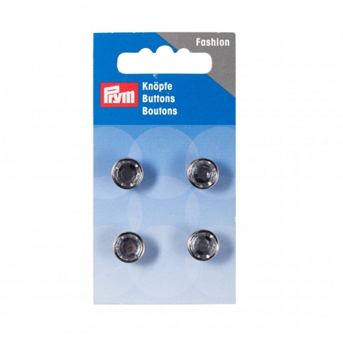 Prym Diamante Crystal Buttons Silver