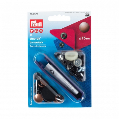Prym Anorak Snaps Press Fasteners Antique Copper