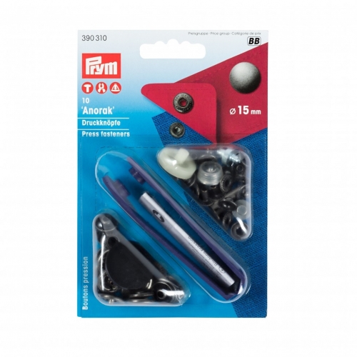 Prym Anorak Snaps Press Fasteners Antique Steel