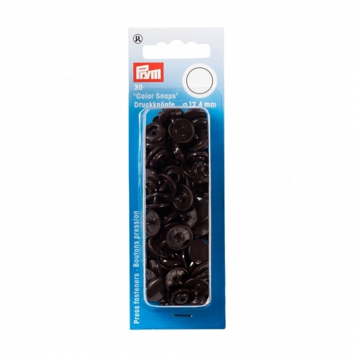 Prym Snaps Press Fasteners Dark Brown