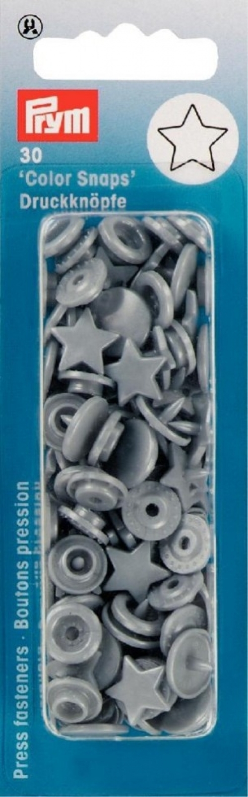 Prym Star Snaps Press Fasteners Silver Grey
