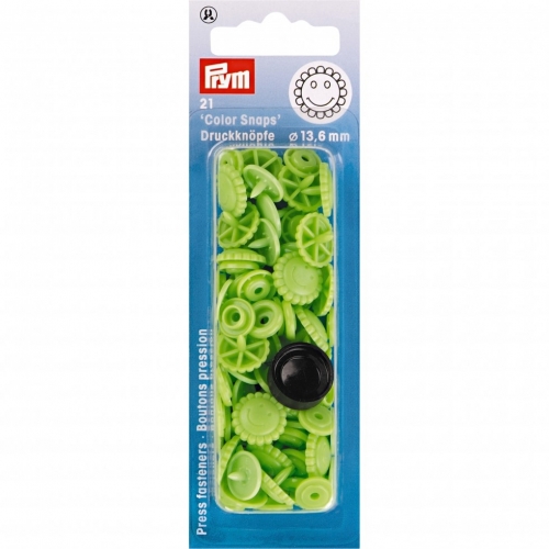 Prym Flower Snaps Press Fasteners Apple Green