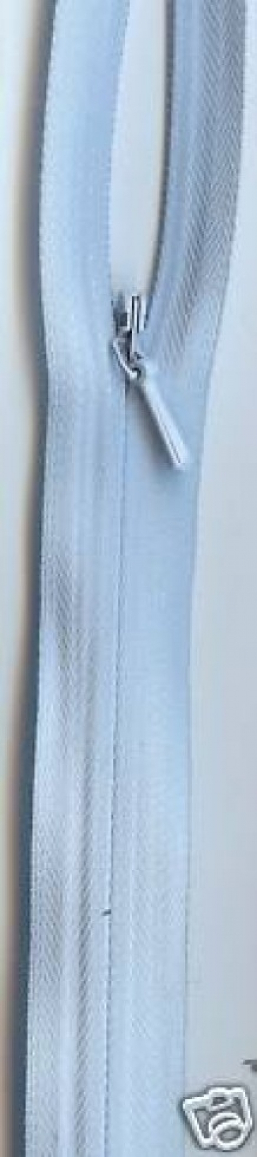 Concealed Invisible Closed End Zips Pale Blue