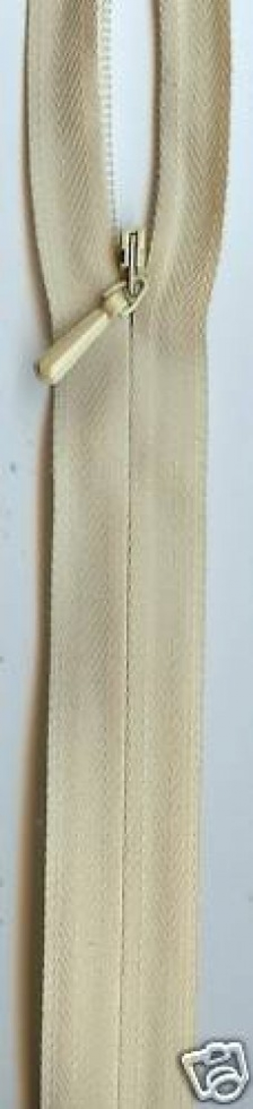 Concealed Invisible Closed End Zips Light Honey Beige