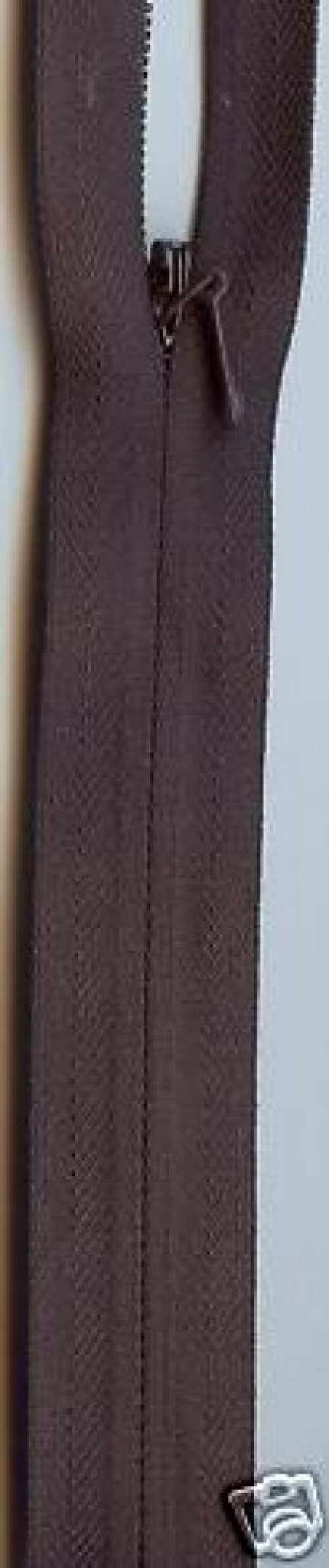 Concealed Invisible Closed End Zips Dark Brown
