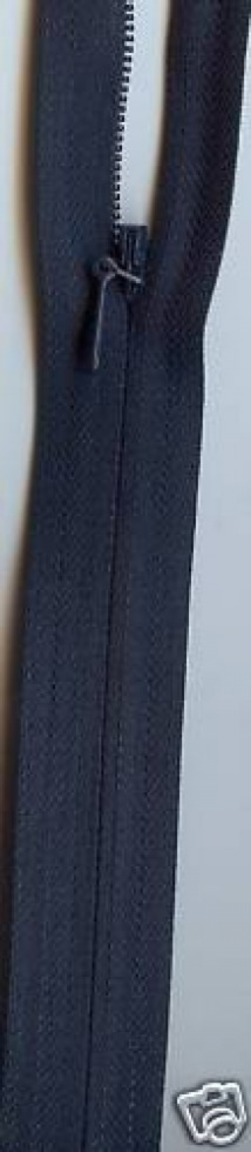 Concealed Invisible Closed End Zips Navy Blue