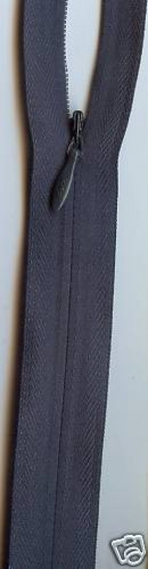 Concealed Invisible Closed End Zips Dark Grey