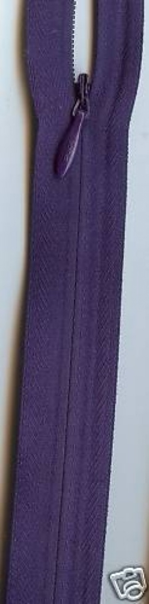 Concealed Invisible Closed End Zips Purple