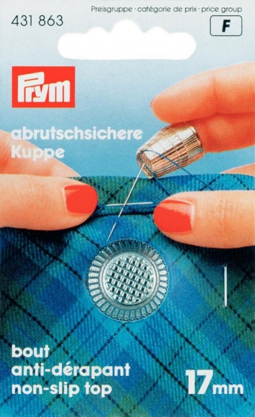 Prym Non Slip Metal Thimble Silver
