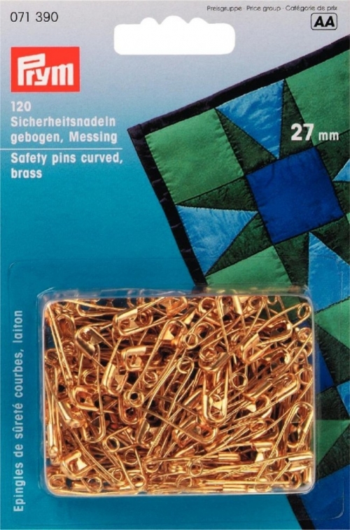 Prym Curved Safety Pins Gold