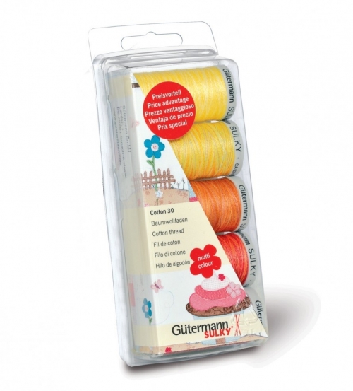 Gutermann Embroidery Thread Box Yellow & Red