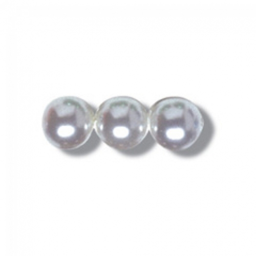 Trimits Glass Pearl Beads Bulk Pack (Value Pack of 3) White