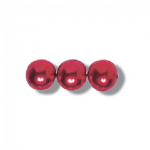 Trimits Glass Pearl Beads Bulk Pack (Value Pack of 3) Red