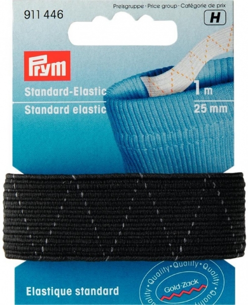 Prym Flat Elastic Black