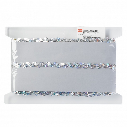 Prym Hologram Sequin Trim Silver