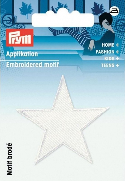 Prym Star Patch Motif White