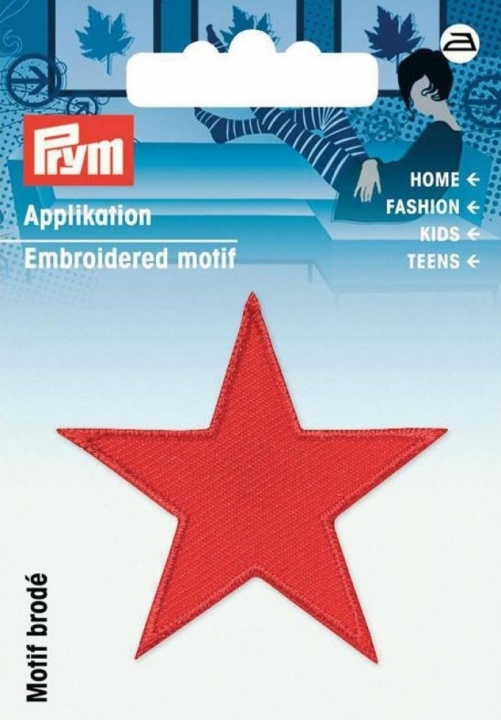 Prym Star Patch Motif Red