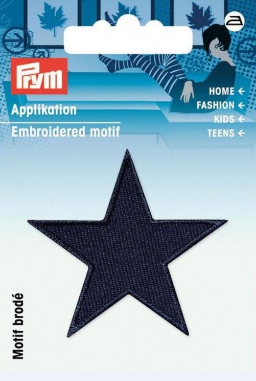 Prym Star Patch Motif Dark Blue