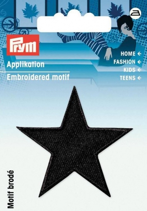 Prym Star Patch Motif Black