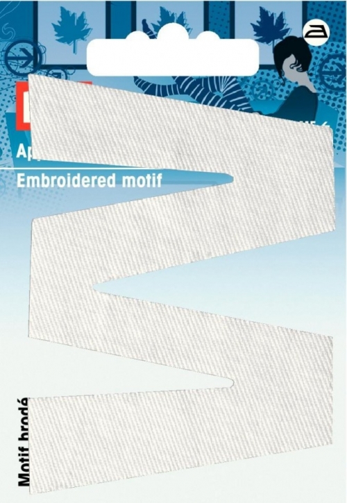 Prym Alphabet Letter Patch Motif Letter W - White