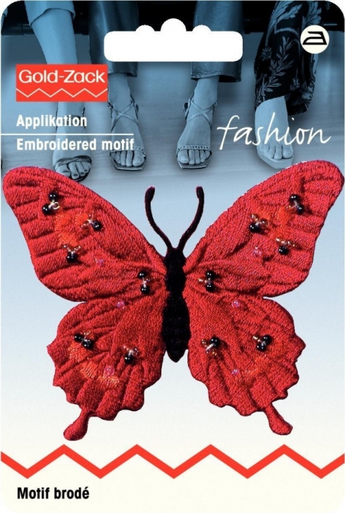 Prym Butterfly Patch Motif Red