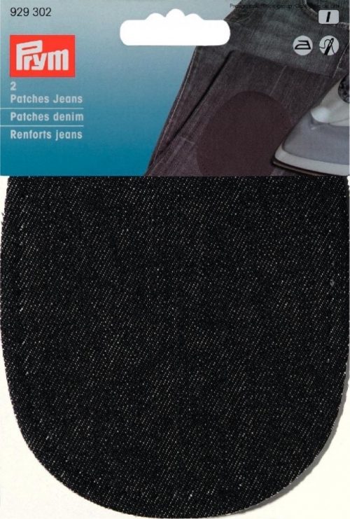 Prym Denim Elbow Patches Black & Grey