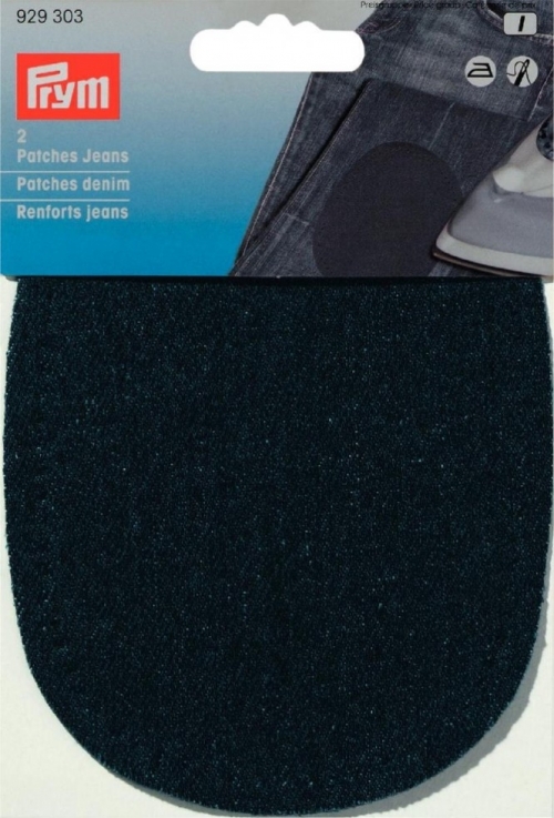 Prym Denim Elbow Patches Dark Blue