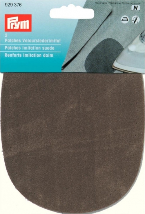 Prym Imitation Suede Elbow Patches Olive Brown