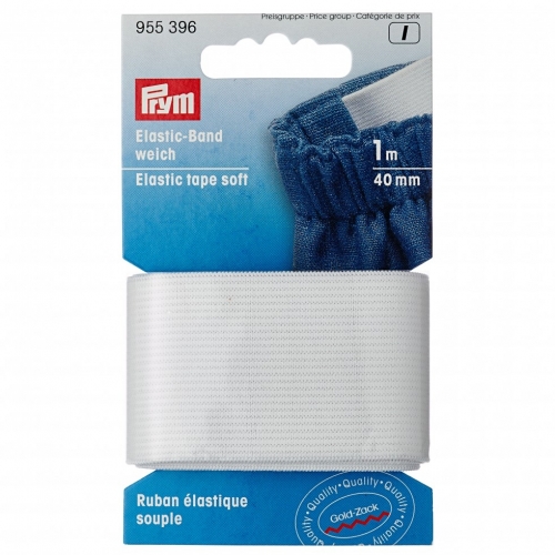 Prym Soft Elastic Tape White